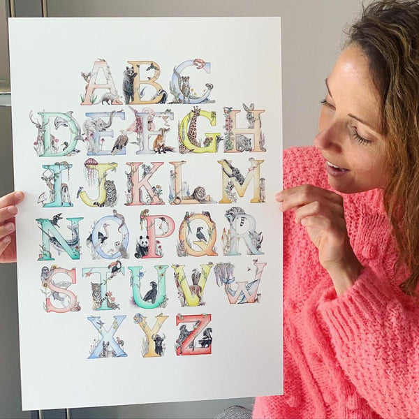 The Letter Alphabet Print - Kathryn Pow Art