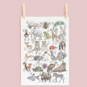 Animal Alphabet Print - Kathryn Pow Art