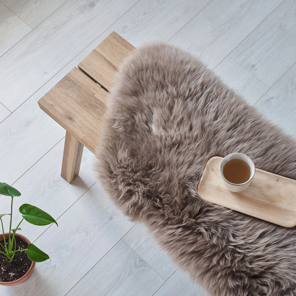 Taupe Ethically Crafted Sheepskin Rug - Surrey Style