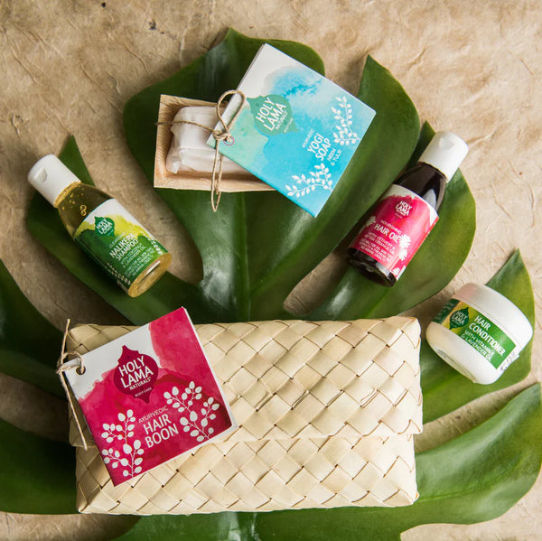 Hair Care Gift Set, Ayurvedic, Natural & Vegan, Travel size - Holy Lama Naturals