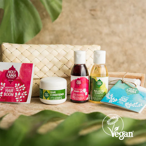 Hair Care Gift Set, Ayurvedic, Natural & Vegan, Travel size - Holy Lama Naturals