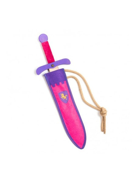 Pink & Purple Wooden Sword with Sheath and Belt - Camelot