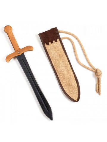 Black Wooden Sword with Sheath and Belt - Camelot