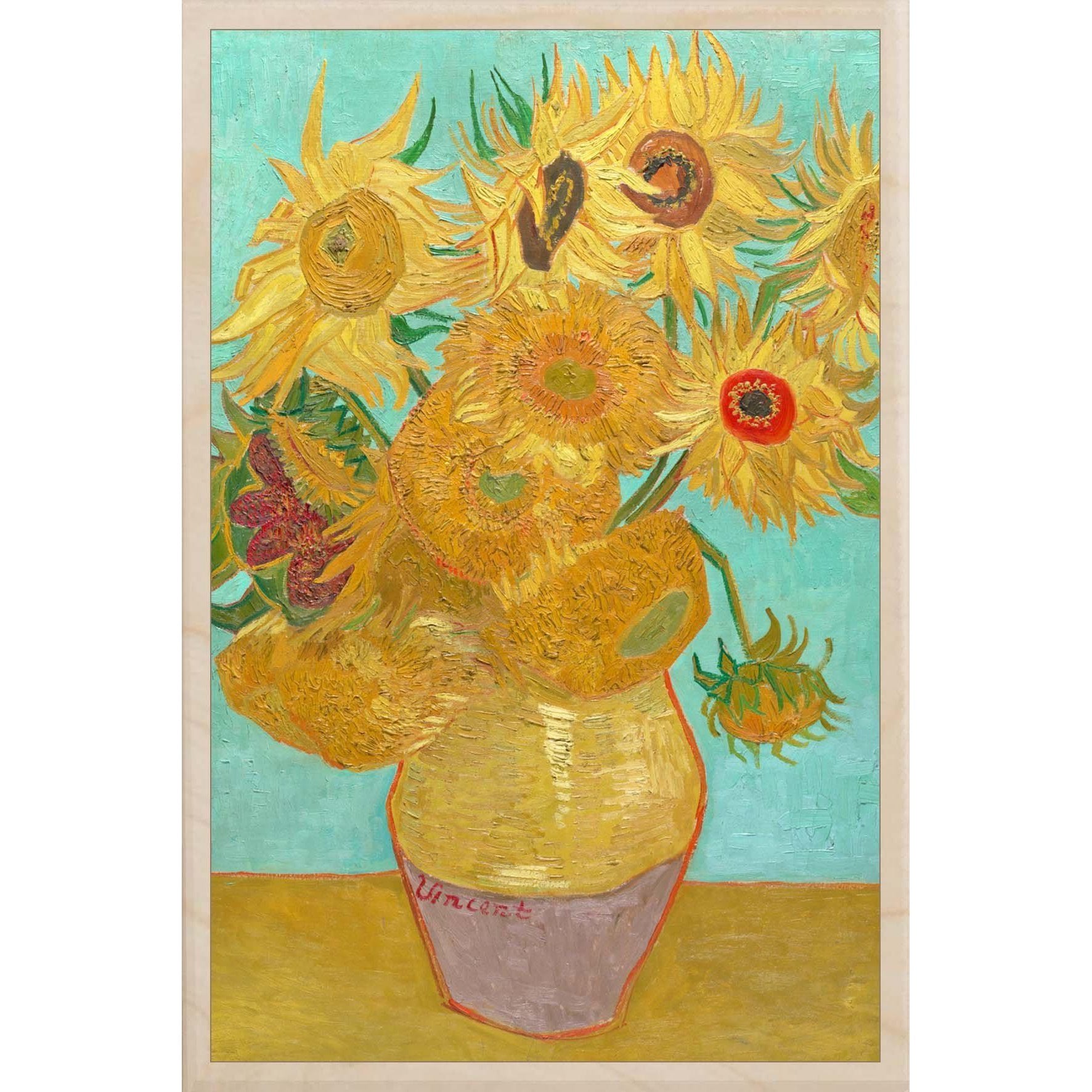 'Sunflowers' Wooden Postcard - Vincent Van Gogh