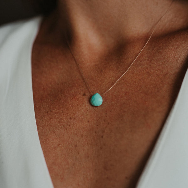December Fine Cord Birthstone Necklace, Turquoise - Wanderlust Life