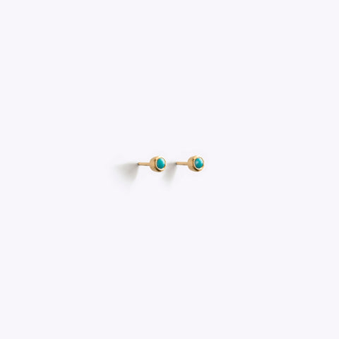 December Turquoise Birthstone Stud Earrings - Wanderlust Life