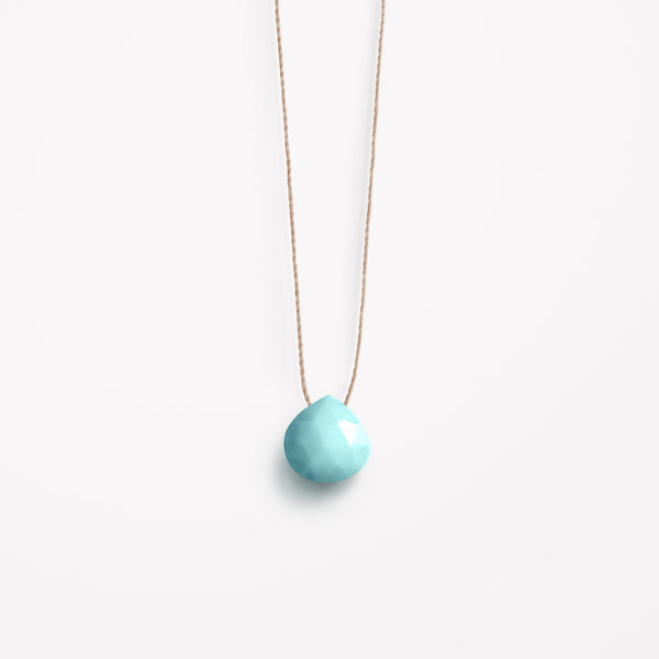 December Fine Cord Birthstone Necklace, Turquoise - Wanderlust Life