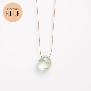 February Fine Cord Birthstone Necklace, Mint Green Amethyst - Wanderlust Life
