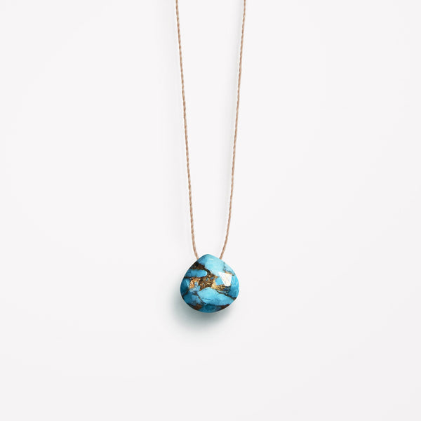 Mohave Turquoise Fine Cord Necklace - Wanderlust Life